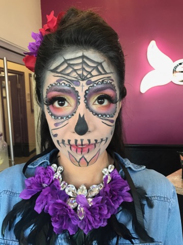 Picture of Maria's dia de los muertos makeup